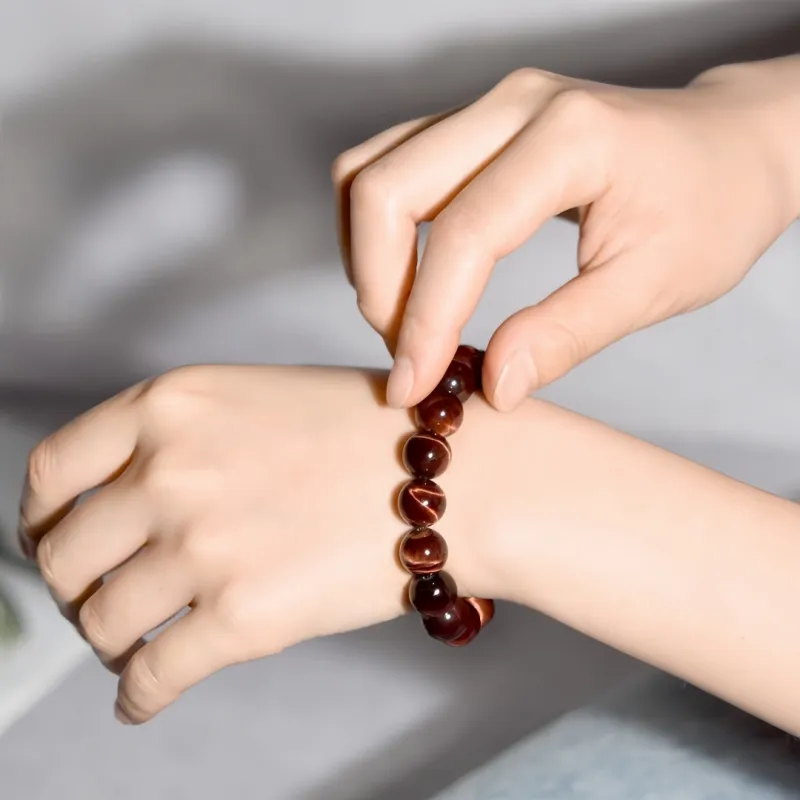Stone On The Line Tiger's Eye Stone Bracelets Unisex-8