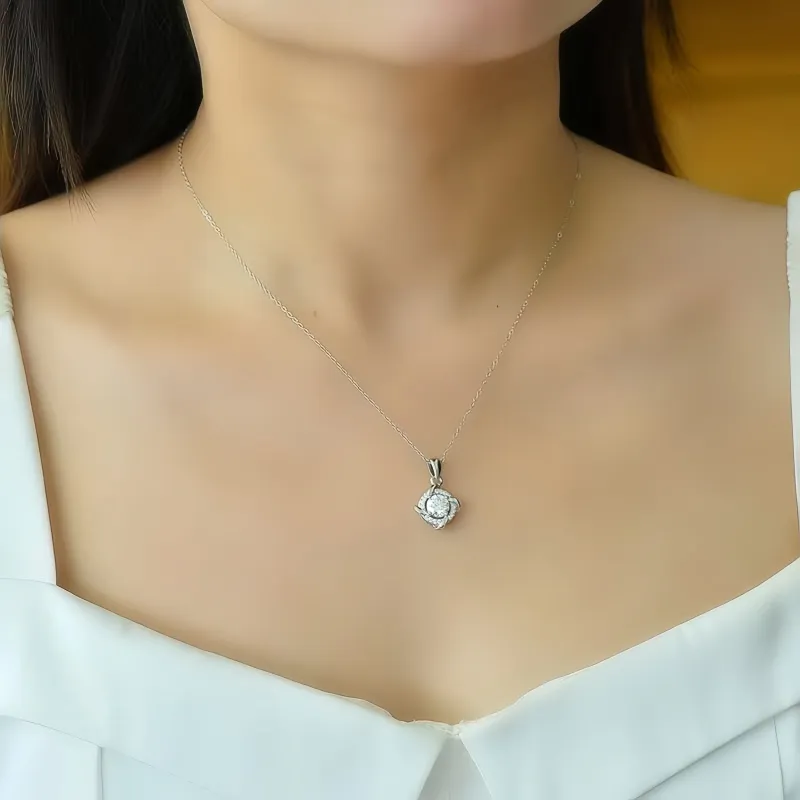 Stone On The Line S925 Silver Necklaces Women's-5