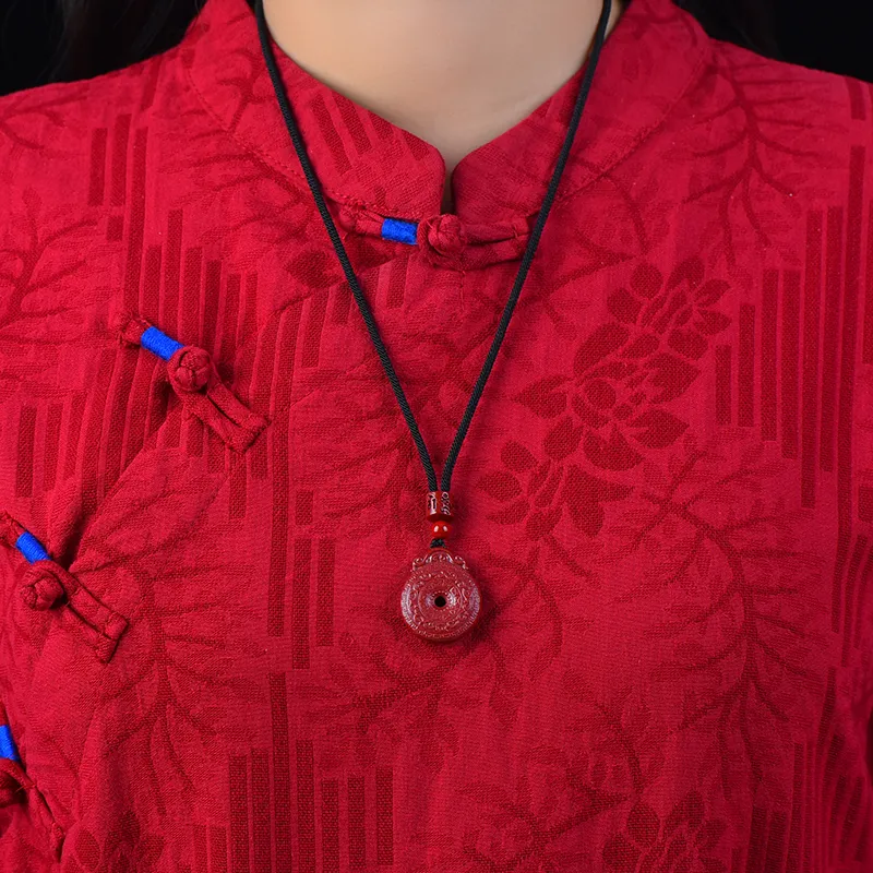 Stone On The Line Cinnabar Pendants Unisex-5