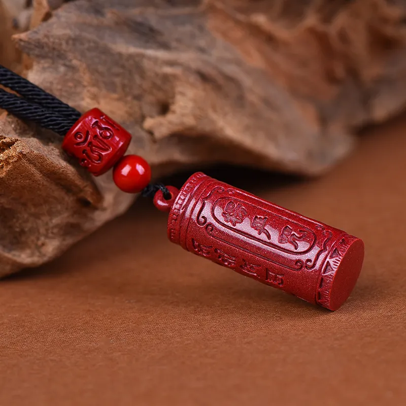 Stone On The Line Cinnabar Necklaces Unisex-3