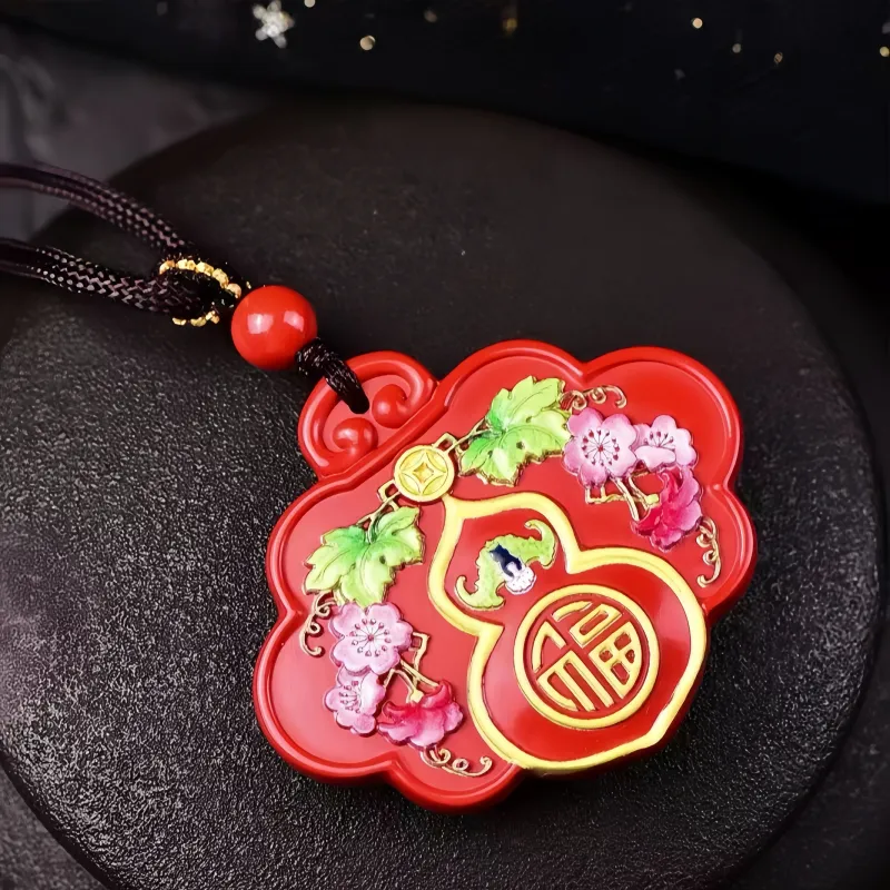 Stone On The Line Cinnabar Pendants Unisex-5