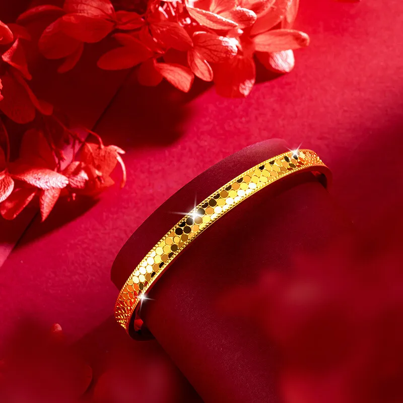 Stone On The Line Alloy Bangles Unisex-3