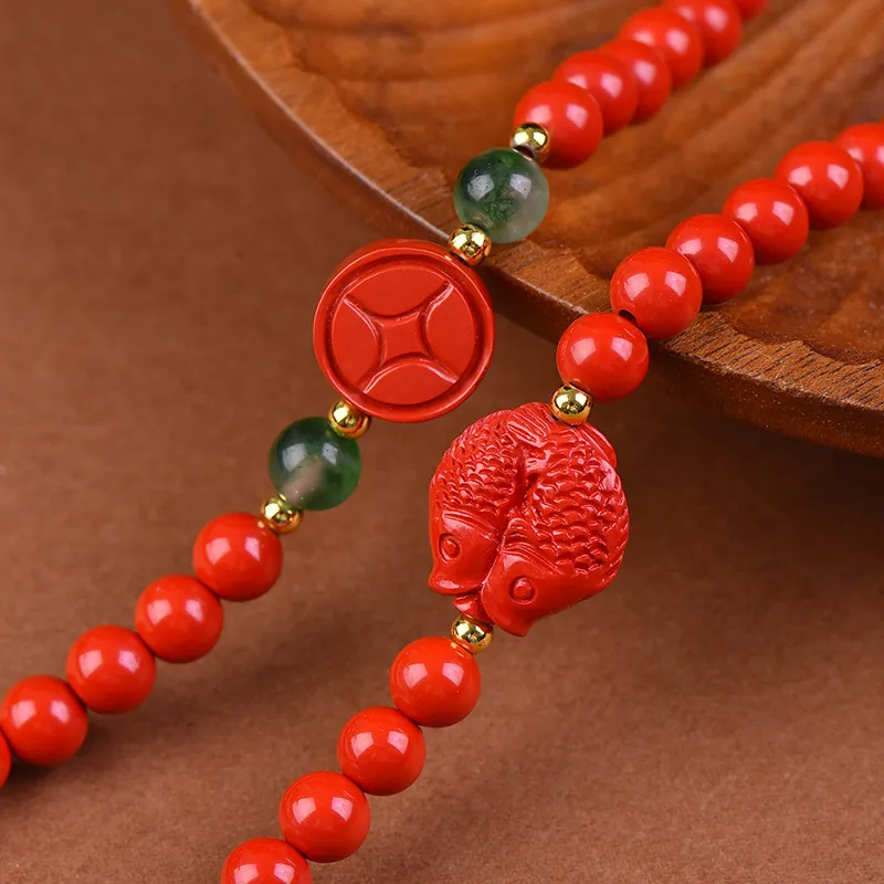 Stone On The Line Cinnabar Bracelets Unisex-3