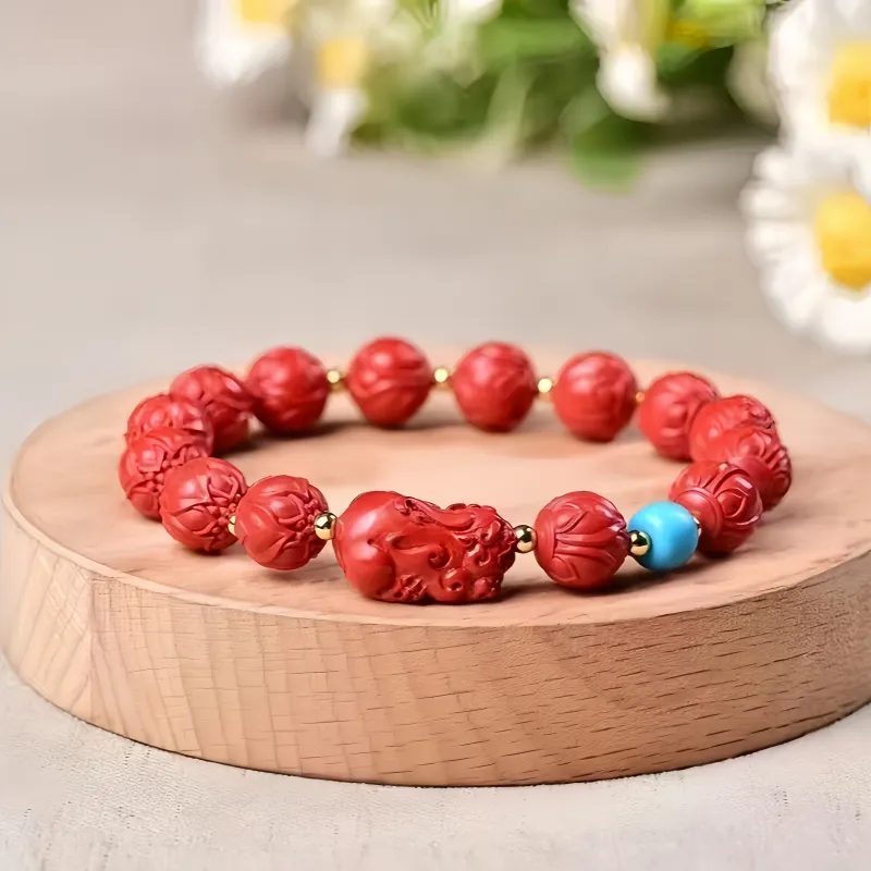 Stone On The Line Cinnabar Bracelets Unisex-1
