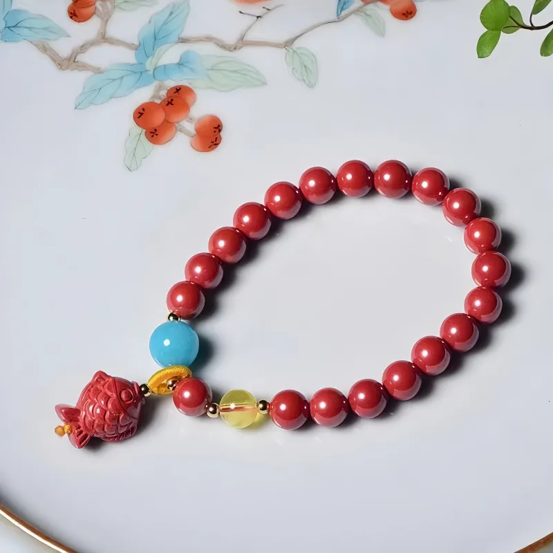 Stone On The Line Cinnabar Bracelets Unisex-1