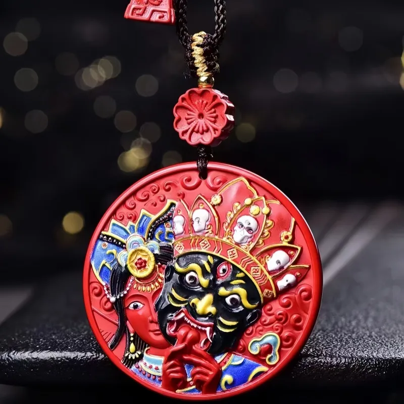 Stone On The Line Cinnabar Pendants Unisex-3