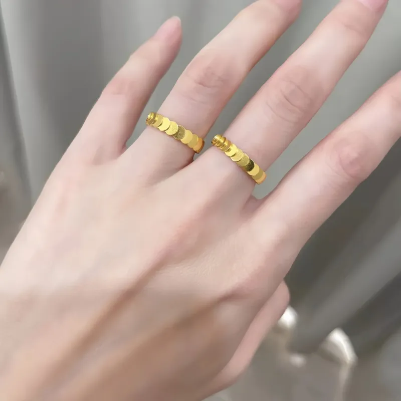 Stone On The Line Alloy Rings Unisex-2