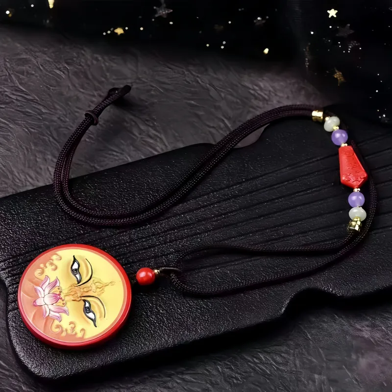 Stone On The Line Cinnabar Pendants Unisex-1
