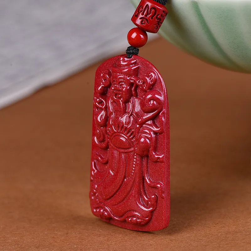 Stone On The Line Cinnabar Pendants Unisex-3