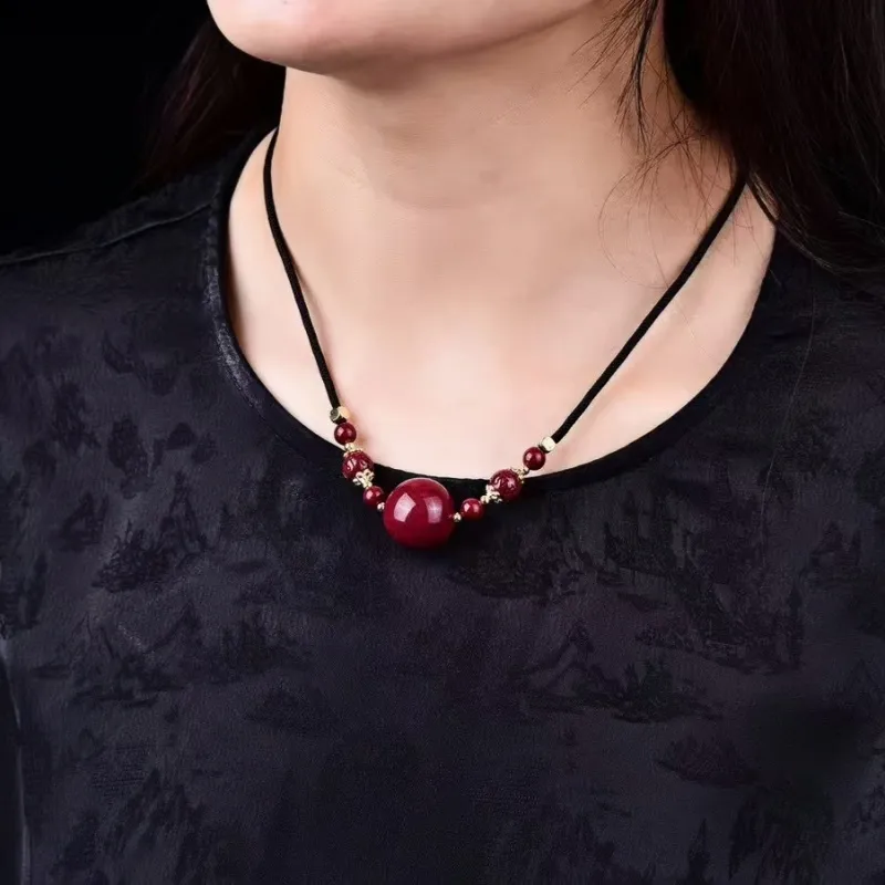 Stone On The Line Necklaces Unisex-5