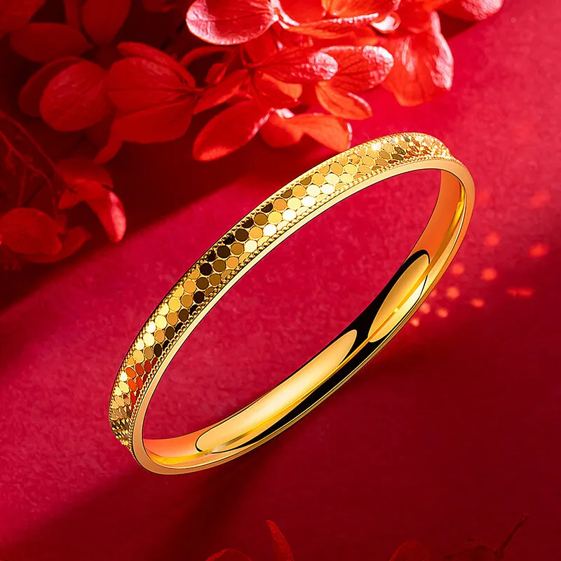 Stone On The Line Alloy Bangles Unisex-4