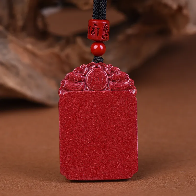 Stone On The Line Cinnabar Pendants Unisex-1