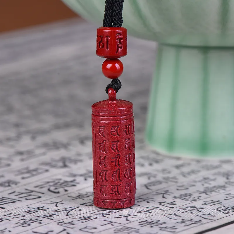 Stone On The Line Cinnabar Necklaces Unisex-1