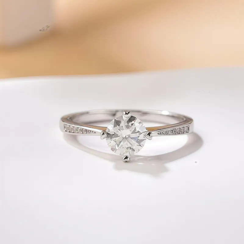 Stone On The Line S925 Silver Moissanite Rings Women's-1