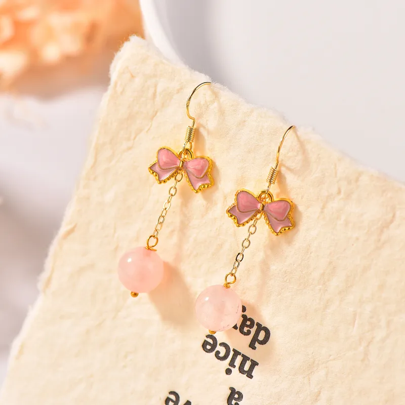 Stone On The Line Alloy Drop Earrings Women's-1