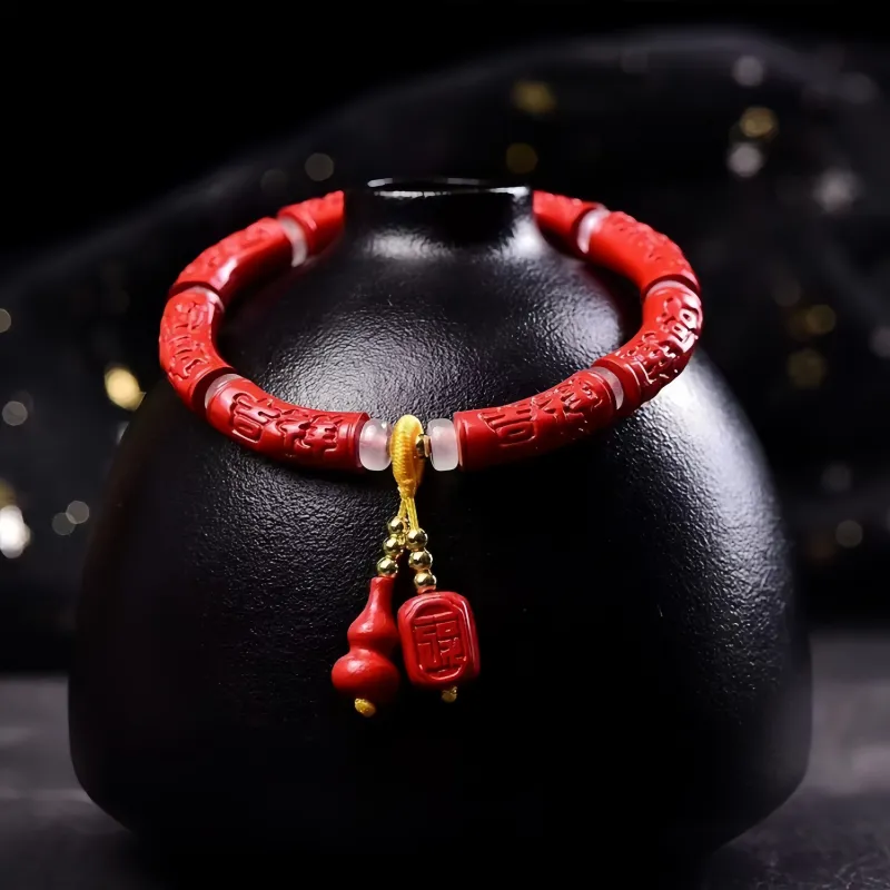 Stone On The Line Cinnabar Bracelets Unisex-3