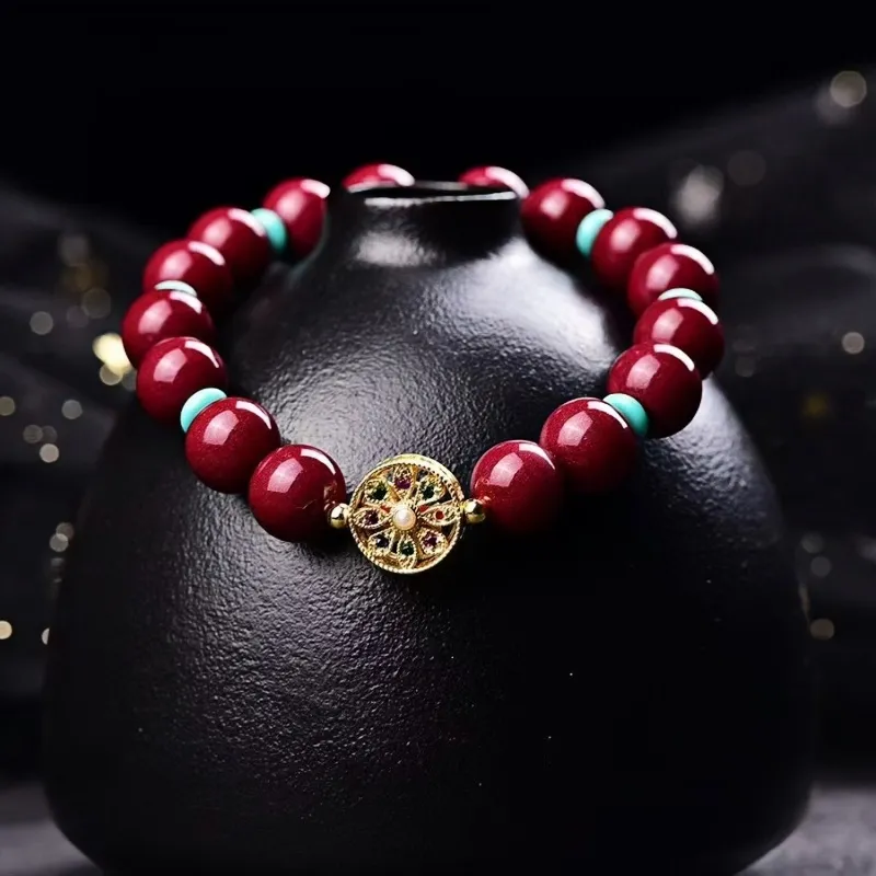 Stone On The Line Cinnabar Bracelets Unisex-5