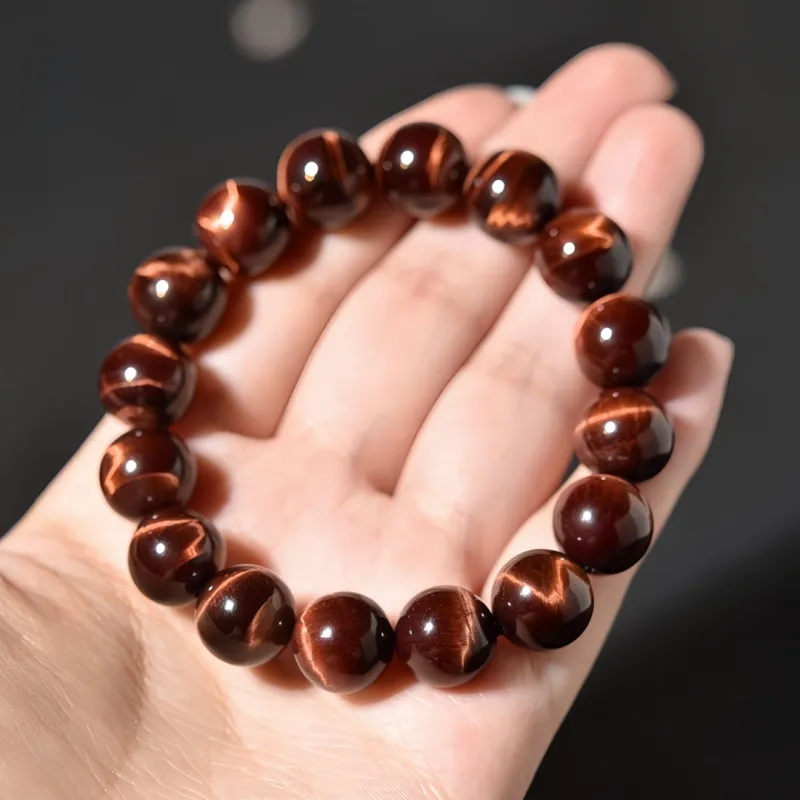 Stone On The Line Tiger's Eye Stone Bracelets Unisex-5