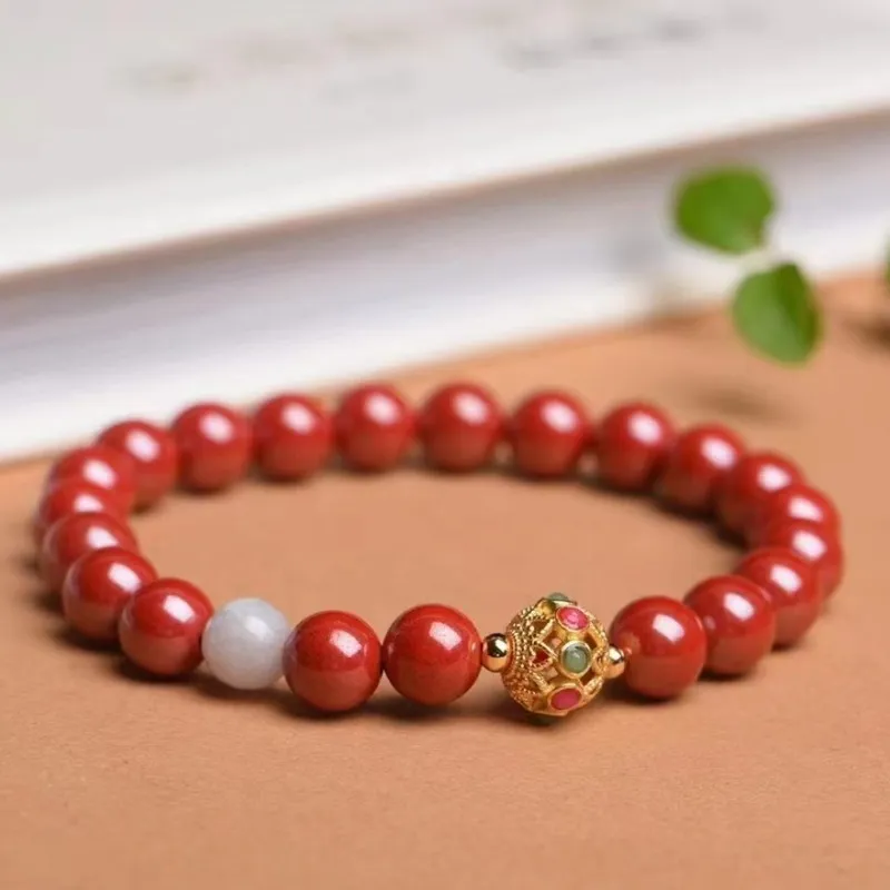 Stone On The Line Cinnabar Bracelets Unisex-5