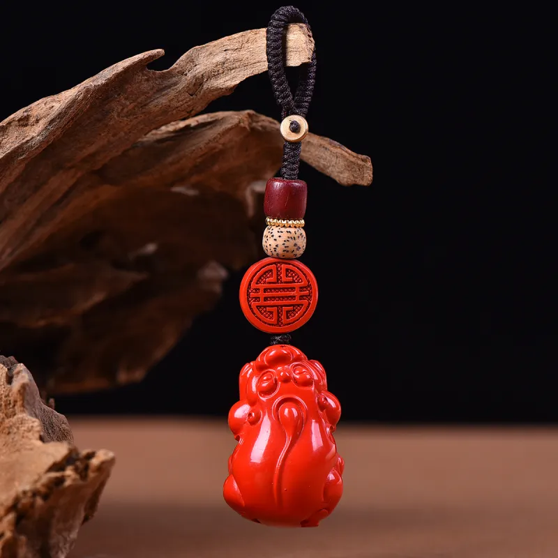 Stone On The Line Cinnabar Keychains Unisex-1