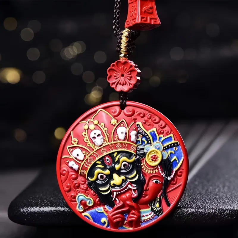 Stone On The Line Cinnabar Pendants Unisex-4
