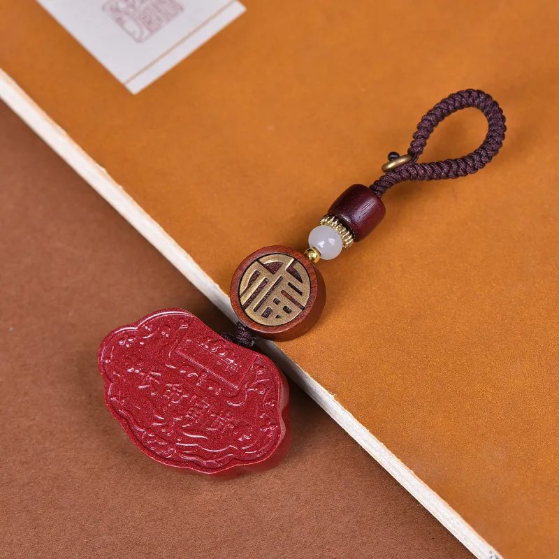 Stone On The Line Cinnabar Keychains Unisex-3