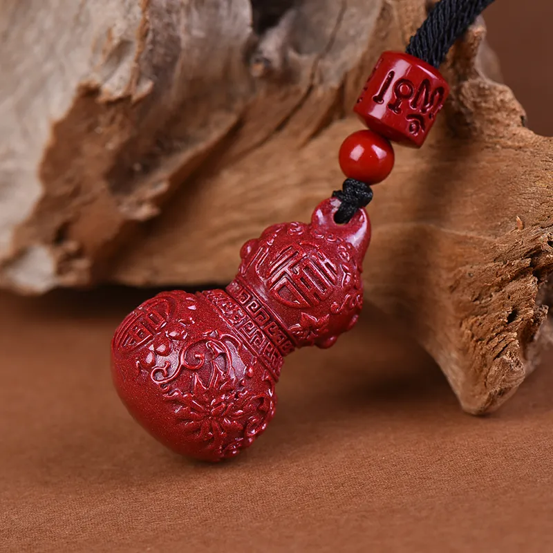 Stone On The Line Cinnabar Pendants Unisex-2