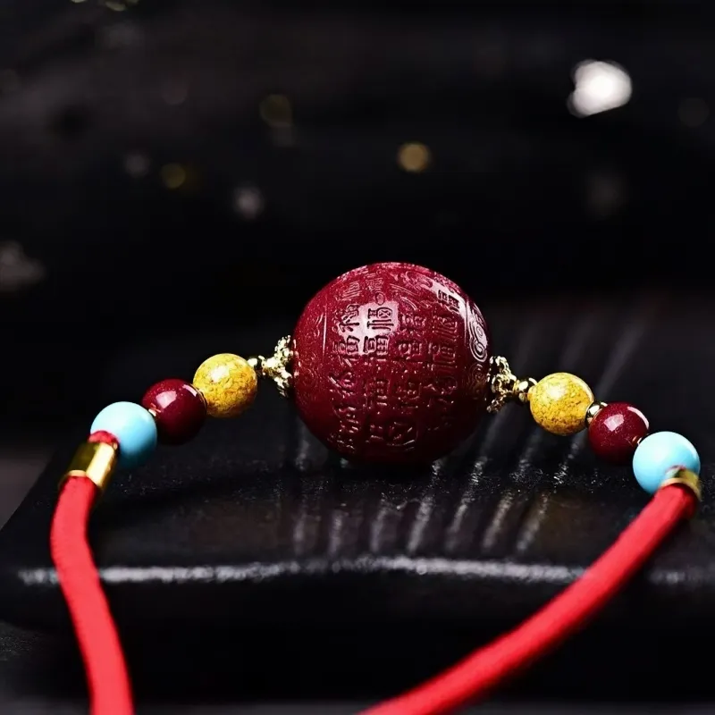 Stone On The Line Cinnabar Necklaces Unisex-4