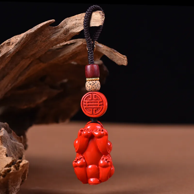 Stone On The Line Cinnabar Keychains Unisex-2