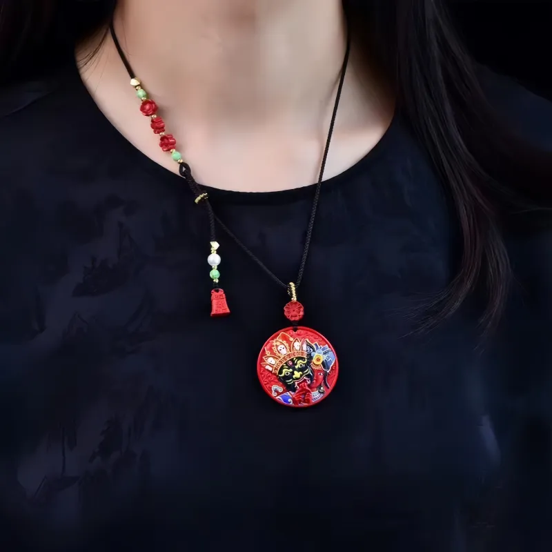 Stone On The Line Cinnabar Pendants Unisex-6