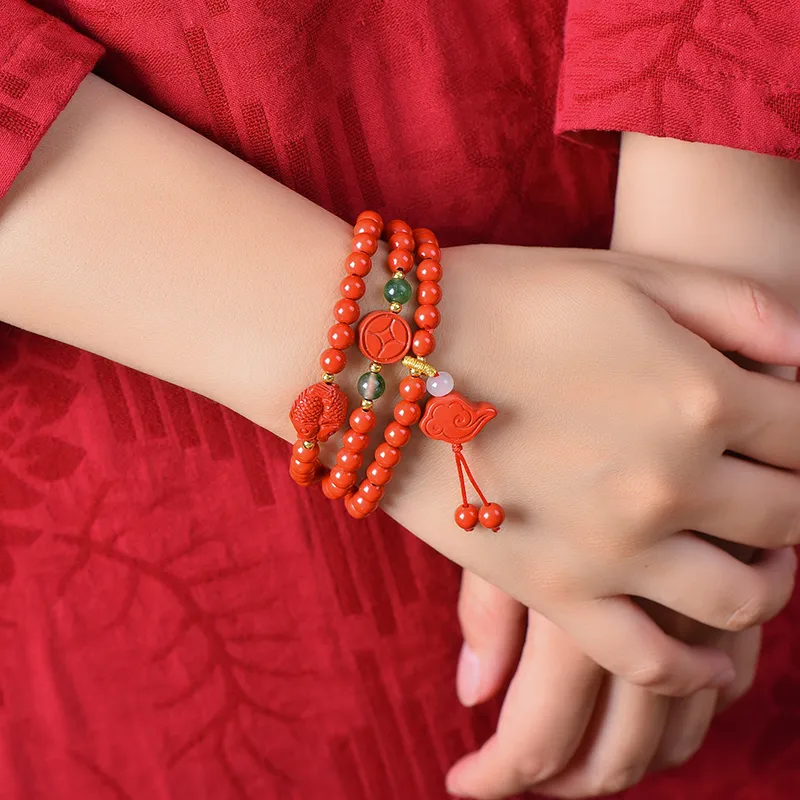 Stone On The Line Cinnabar Bracelets Unisex-5
