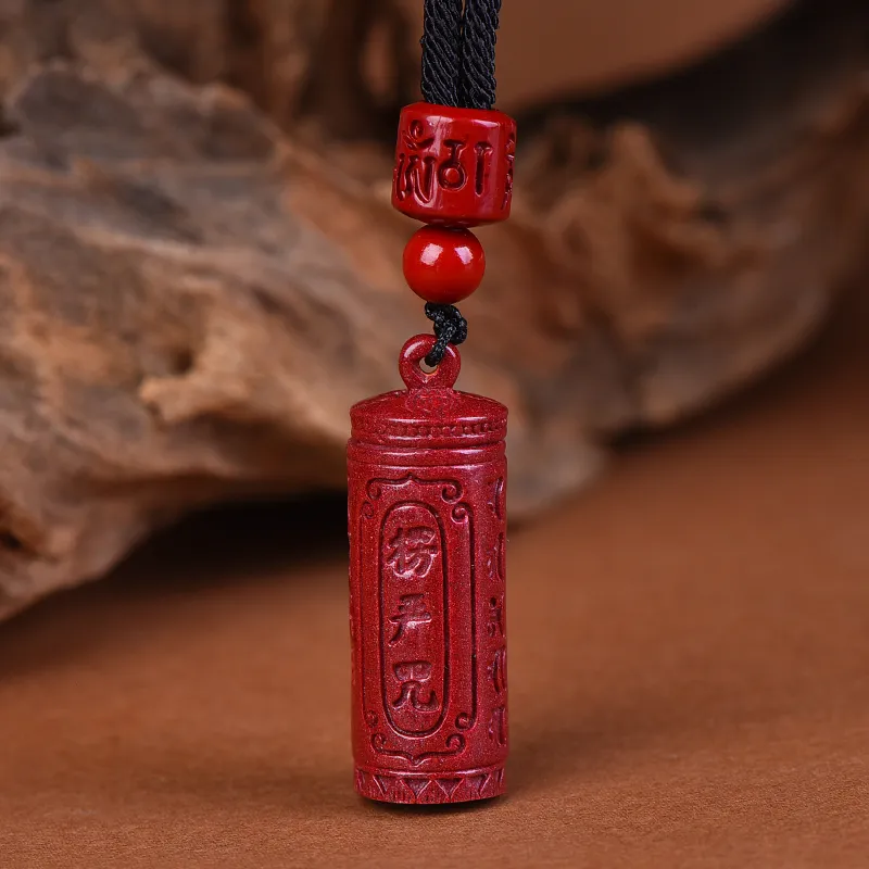 Stone On The Line Cinnabar Necklaces Unisex-2