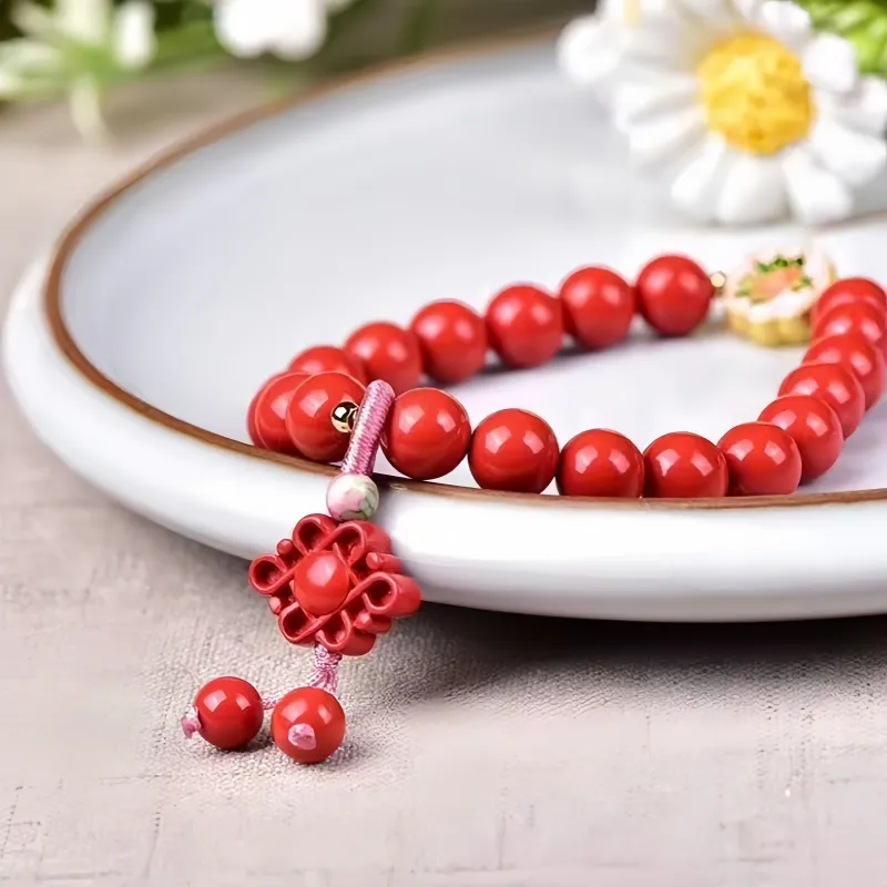 Stone On The Line Cinnabar Bracelets Unisex-3