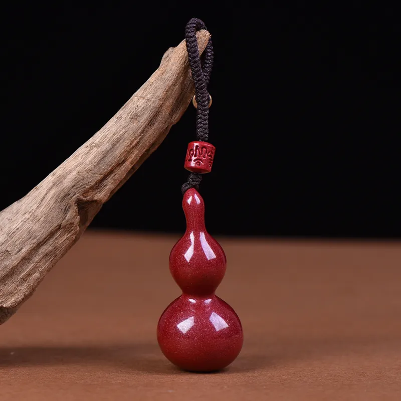 Stone On The Line Cinnabar Carved Ornaments Unisex-2