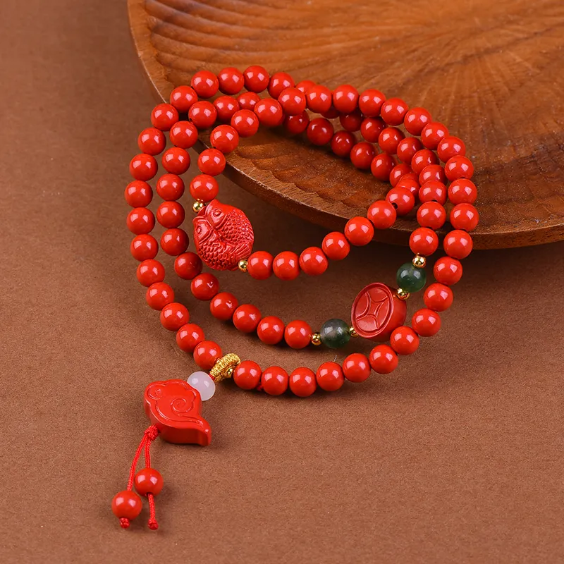Stone On The Line Cinnabar Bracelets Unisex-2