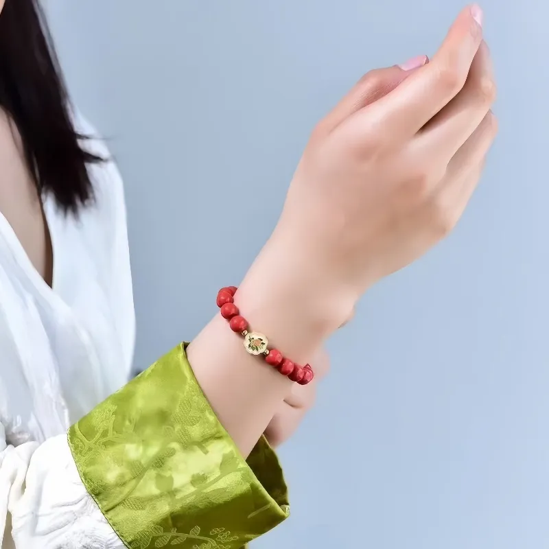 Stone On The Line Cinnabar Bracelets Unisex-6