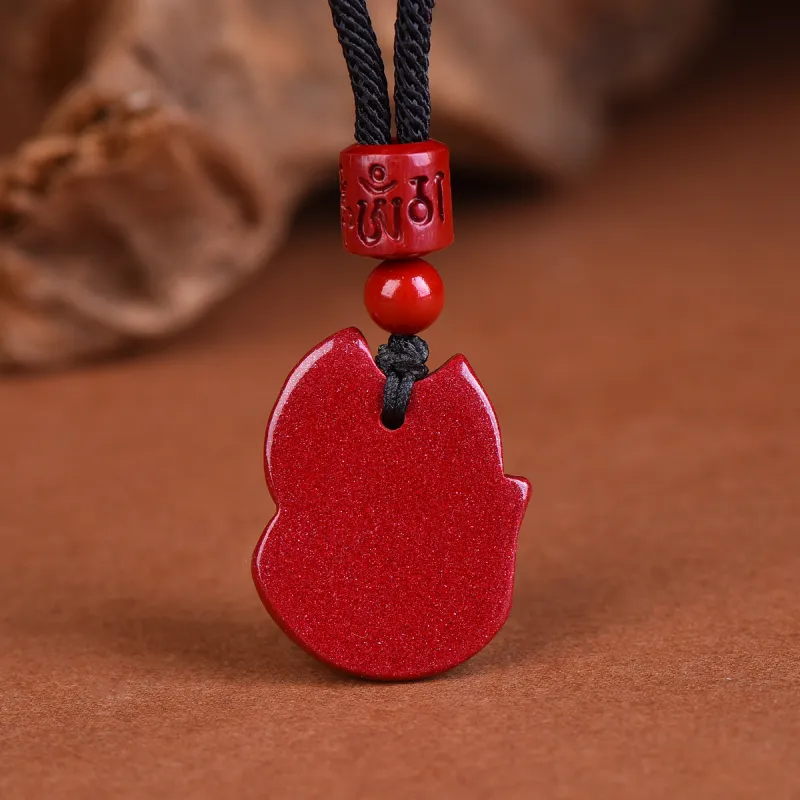 Stone On The Line Cinnabar Pendants Unisex-2