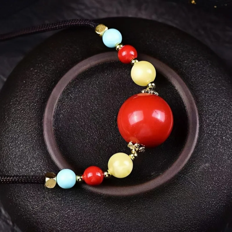 Stone On The Line Cinnabar Necklaces Unisex-5