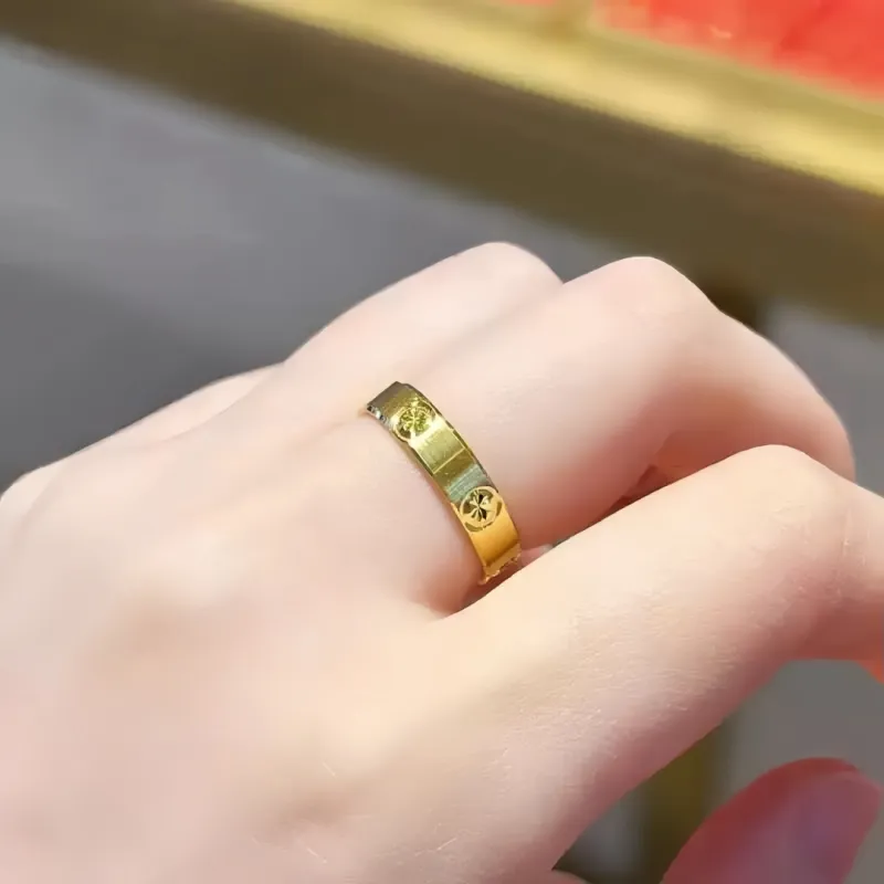 Stone On The Line Alloy Rings Unisex-4
