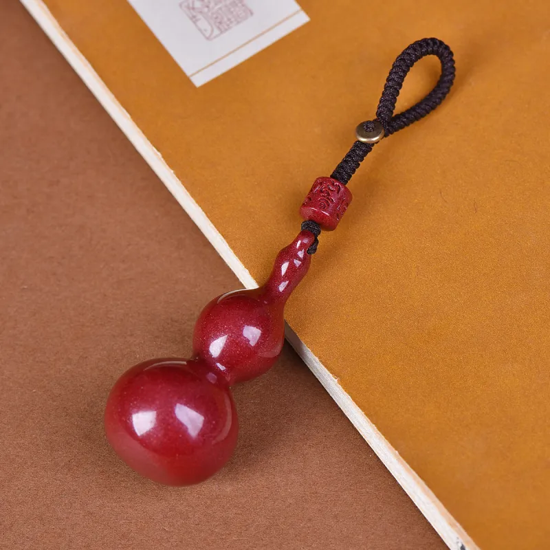 Stone On The Line Cinnabar Carved Ornaments Unisex-4