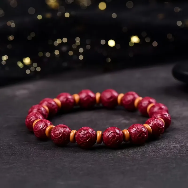 Stone On The Line Cinnabar Bracelets Unisex-5
