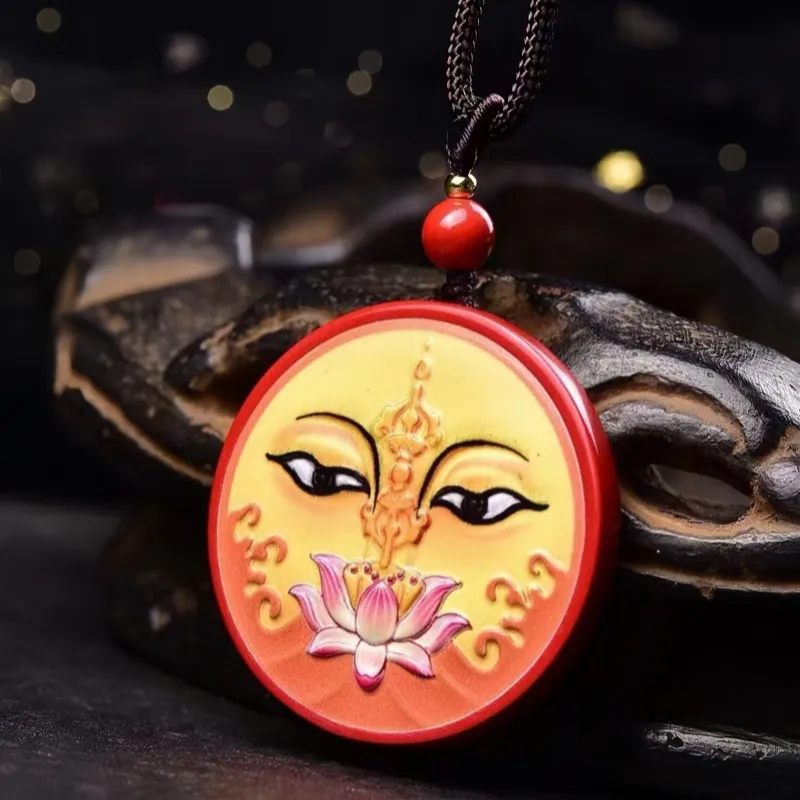 Stone On The Line Cinnabar Pendants Unisex-2