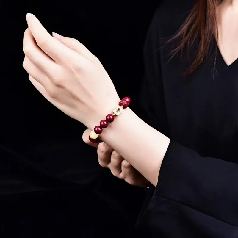 Stone On The Line Cinnabar Bracelets Unisex-6