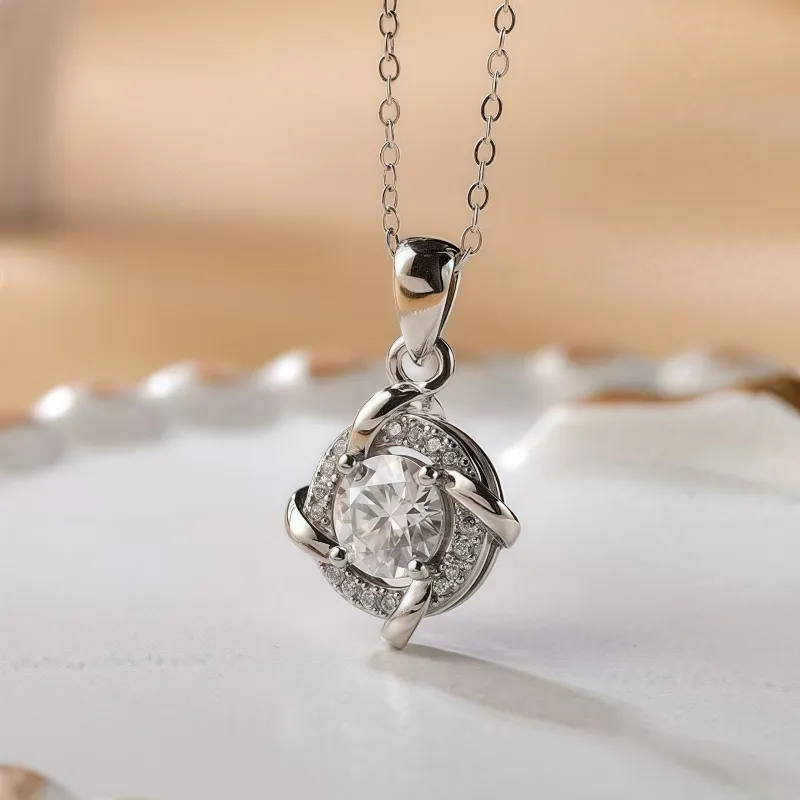 Stone On The Line S925 Silver Necklaces Women's-1