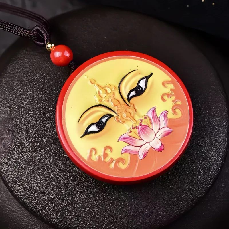 Stone On The Line Cinnabar Pendants Unisex-4