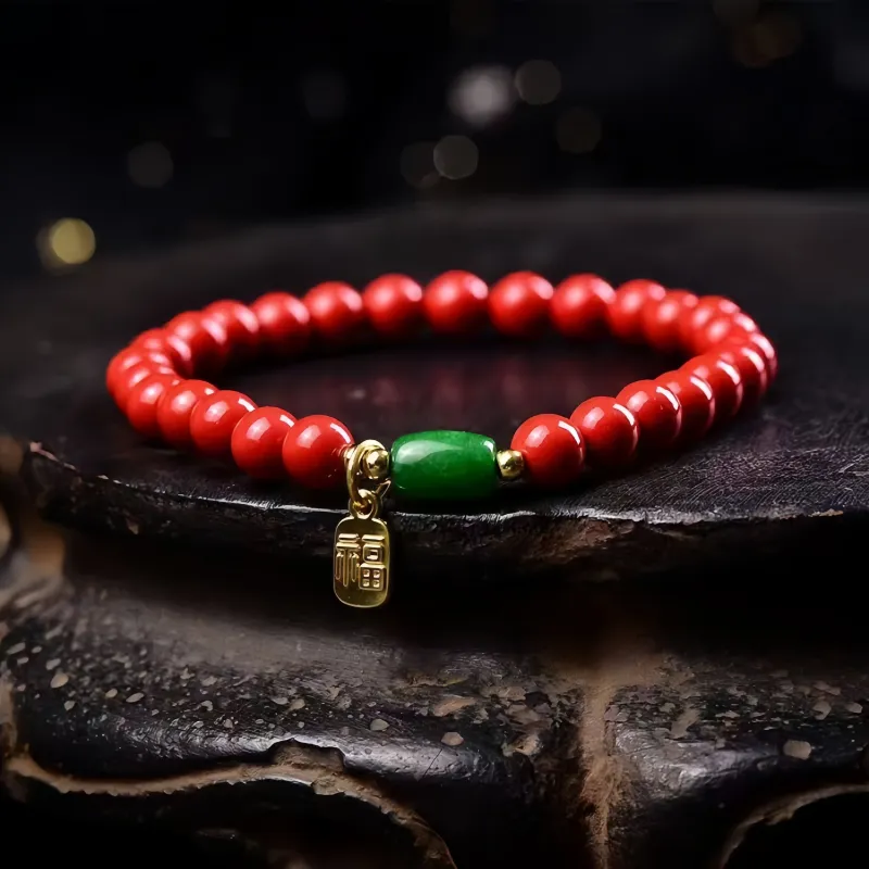 Stone On The Line Cinnabar Bracelets Unisex-5