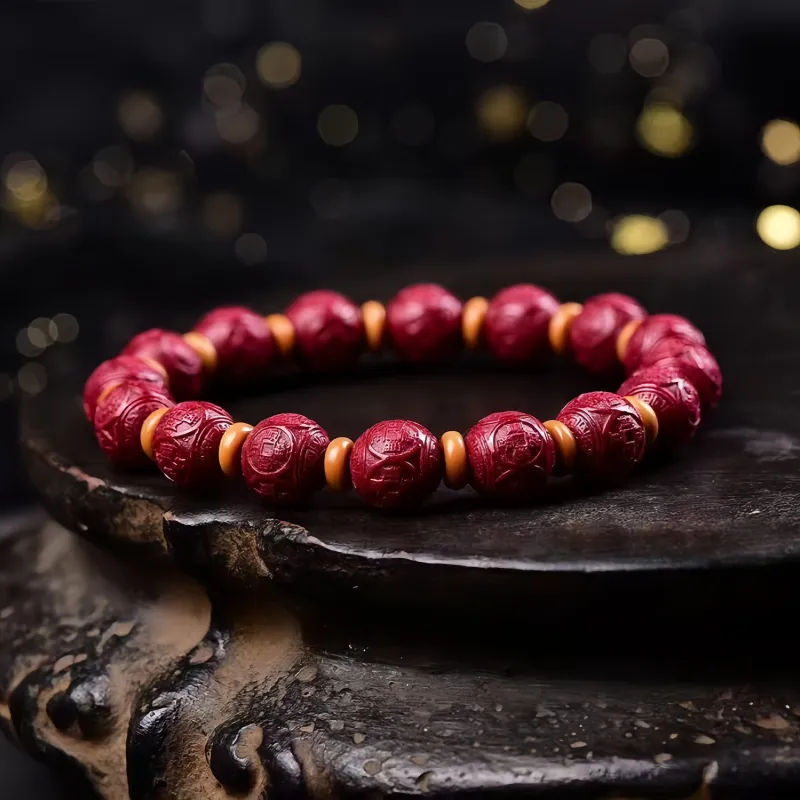 Stone On The Line Cinnabar Bracelets Unisex-4