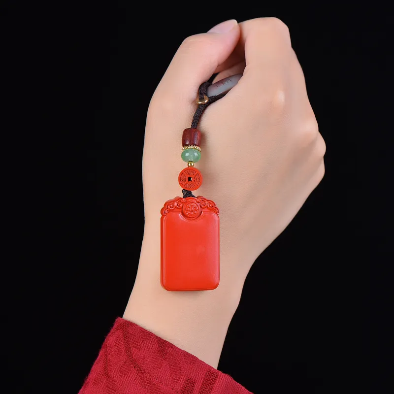 Stone On The Line Cinnabar Car Hanging Keychain Unisex-5
