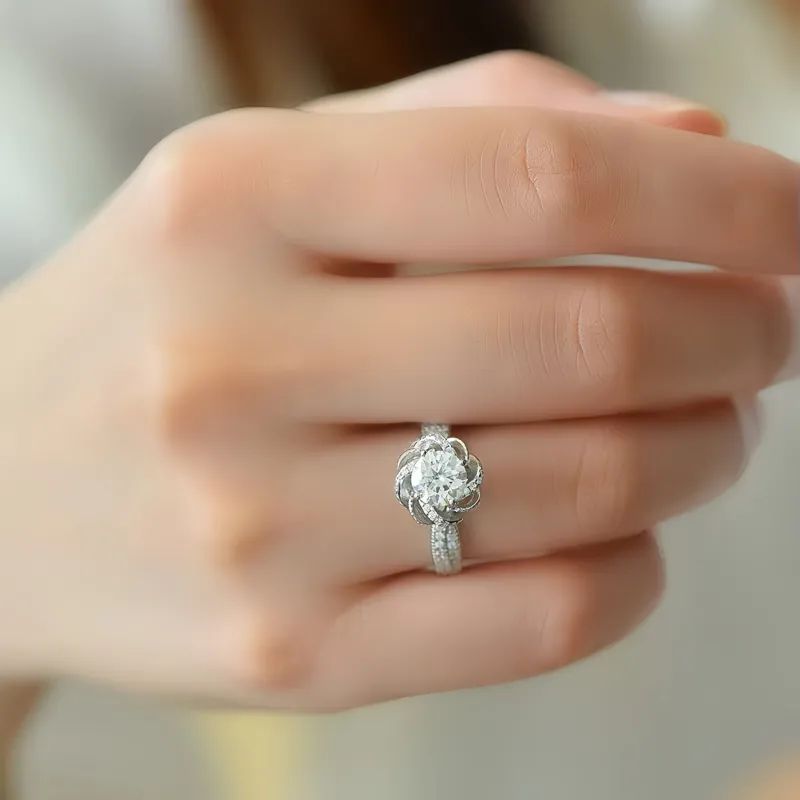 Stone On The Line S925 Silver Rings Women's-5