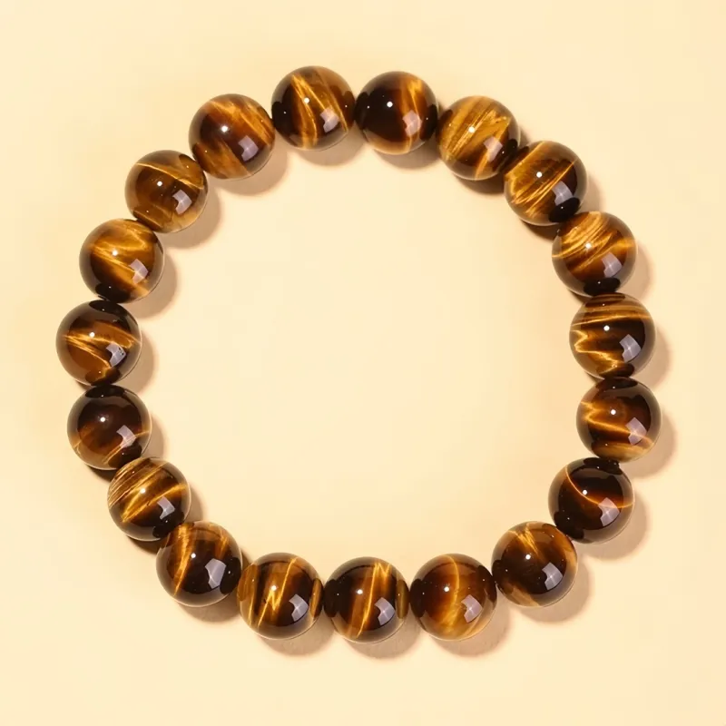 Stone On The Line Tiger's Eye Stone Bracelets Unisex-2